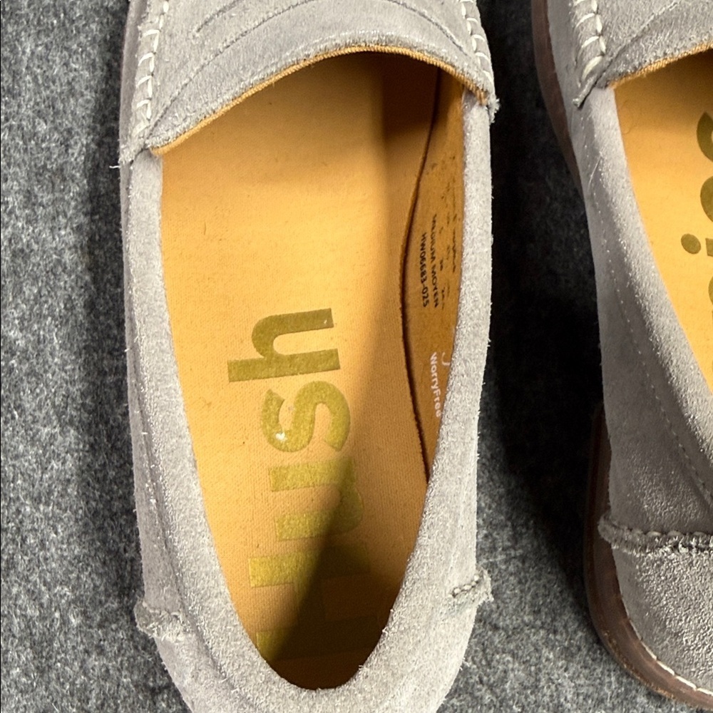 Hush Puppies Soft Gray Suede Loafers - Picture 10 of 13